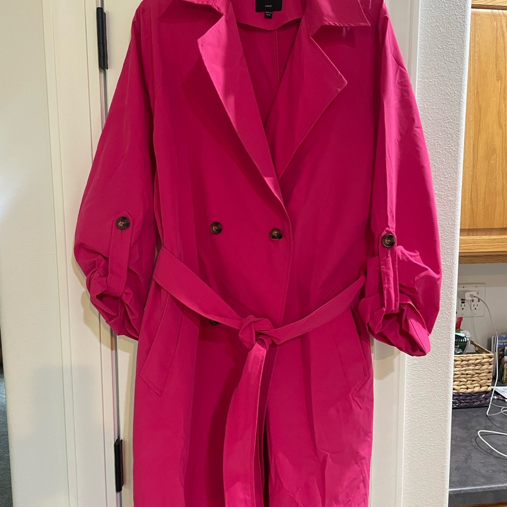Love Tree Fuchsia Trench Coat